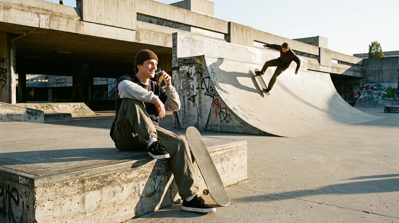 BRUT. Original dry craft cider in lifestyle setting