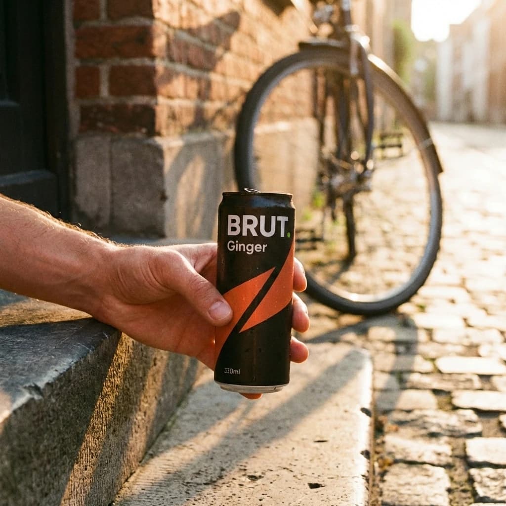 BRUT. Ginger dry craft cider lifestyle photo