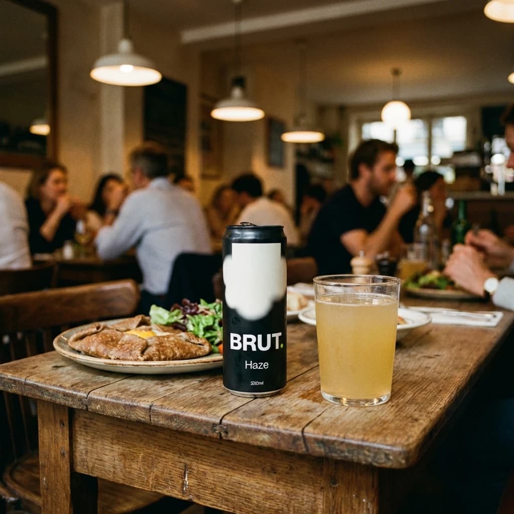 BRUT. Haze dry craft cider lifestyle photo