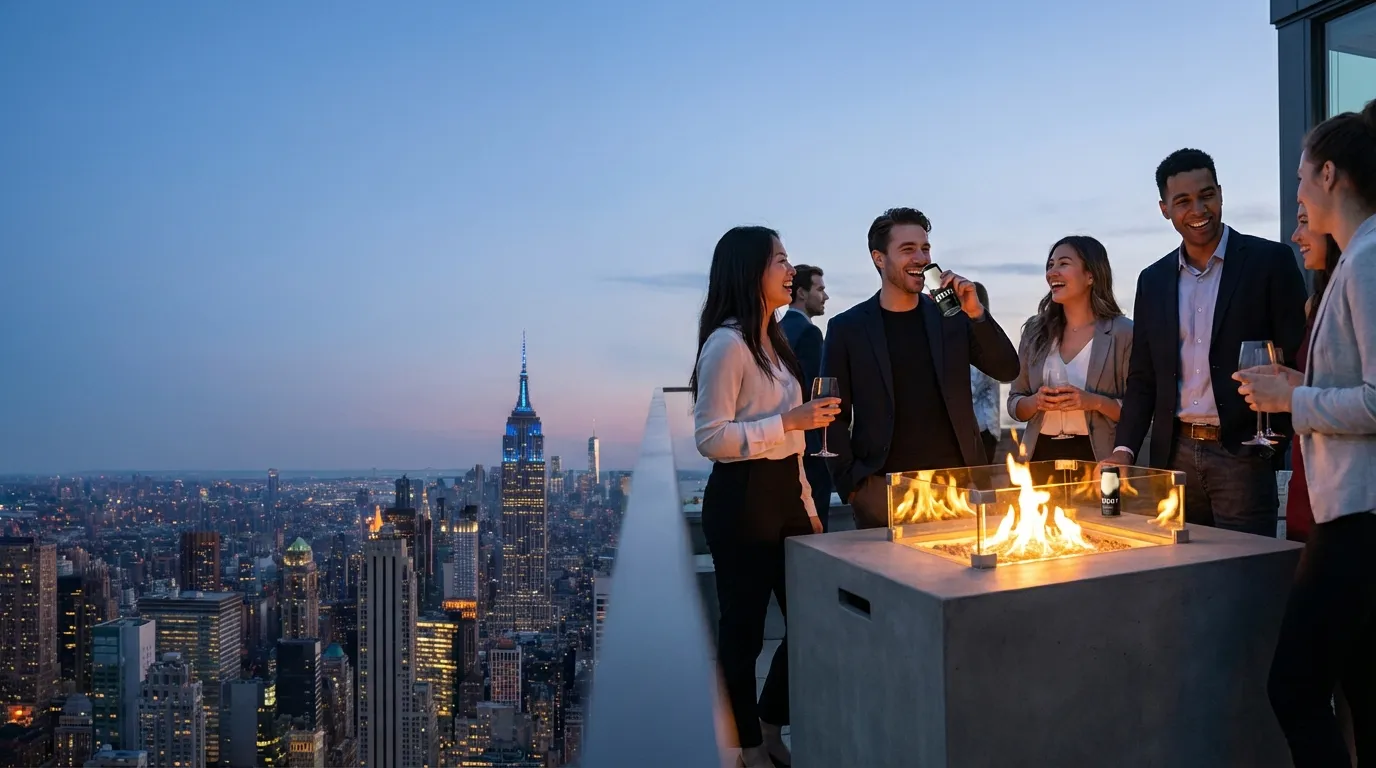 BRUT. Haze dry craft cider in lifestyle setting